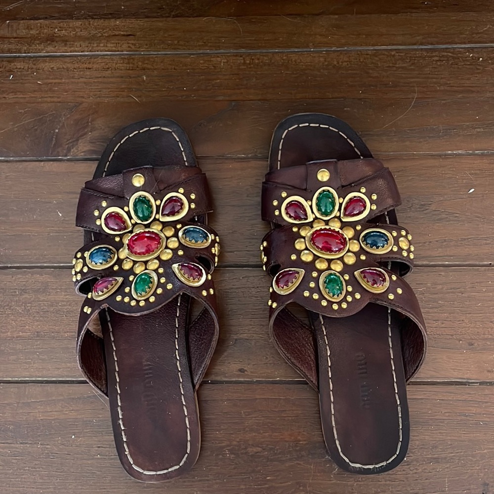 Miu Miu leather sandals